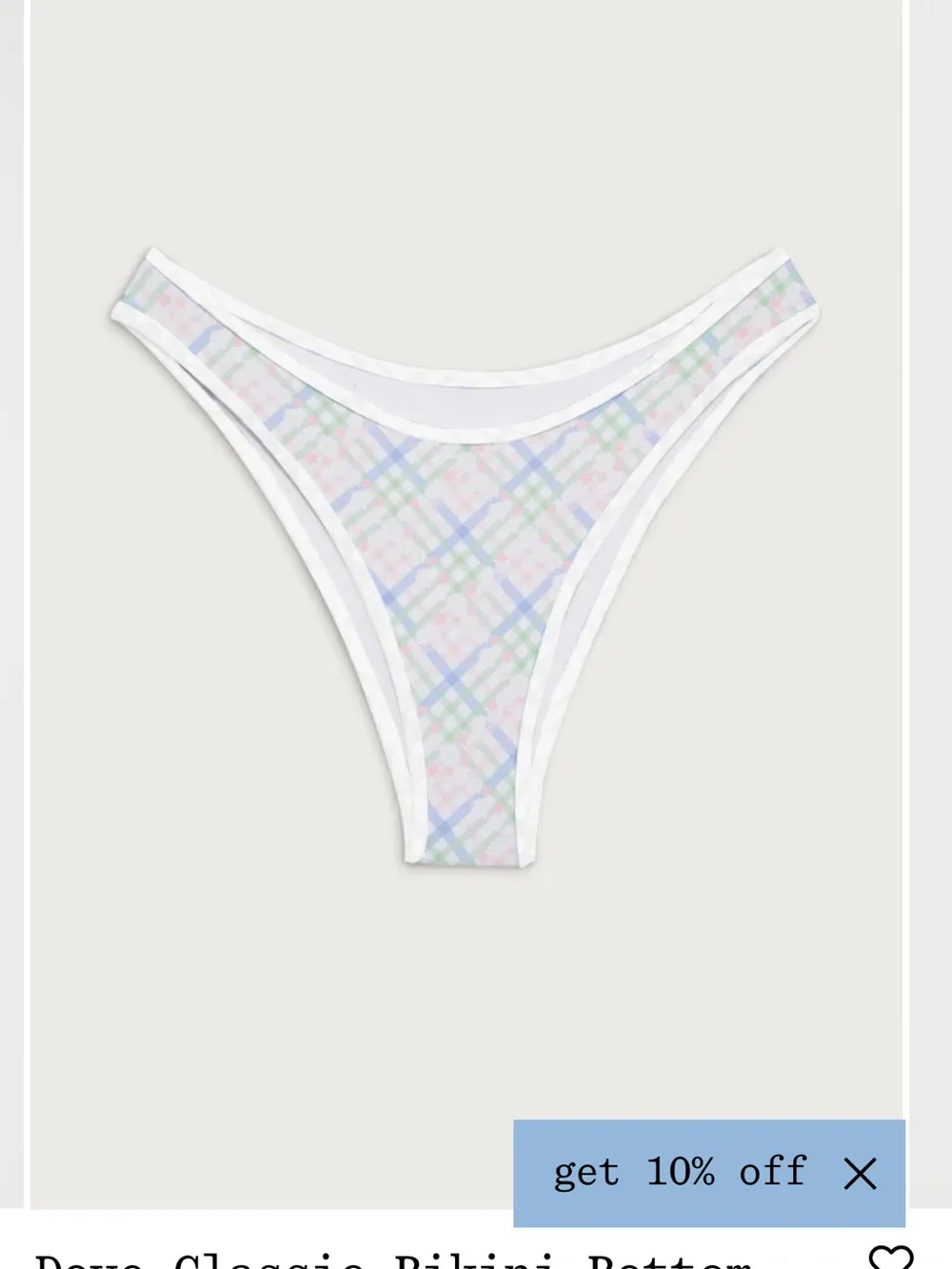 Frankie’s Bikinis x Djerf Avenue Pastel Plaid Lace trim Bikini Set